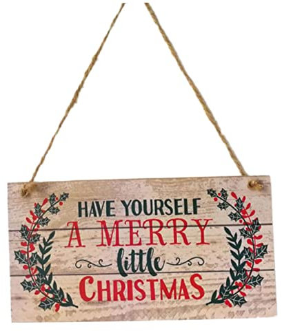 ABOOFAN Weihnachtliches Holzschild Türhänger Weihnachtsdeko Langlebig Festlich Für Tür Fenster Wand Weihnachtsornament Weihnachtsfeier Zubehör
