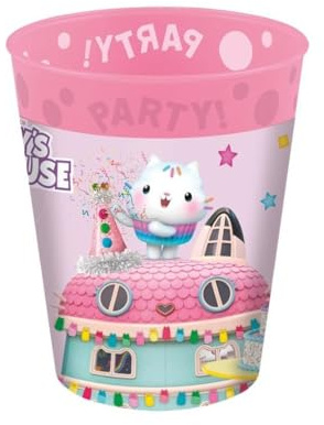 PROCOS Gabby´s Dollhouse Lot de 4 gobelets réutilisables en plastique 250 ml