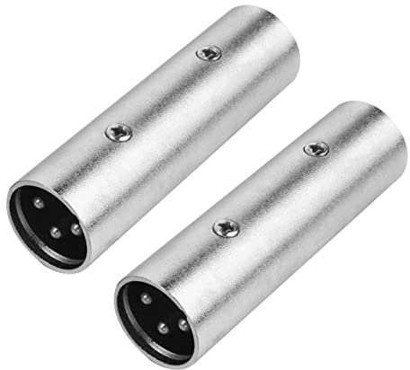 SHINEOFI 2pièces Adaptateur XLR Mâle vers Mâle Broches Lot pour Microphone Connecteur XLR Transmission Stable