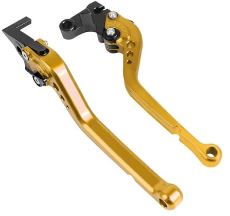 MFTGRS Per Aprilia per Tuono V4 1100 RR RSV4 1000 R RR RF RSV 1000 RS 660 Moto Maniglie di Comando Regolabili Leva Frizione Freno Corta Leve Freno E Frizione(Gold 177MM)