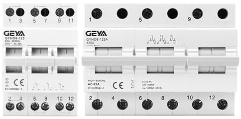 PXQCHAVLN GYHO8 3P 40A 63A 100A 125A Interruptor de Transferencia Manual de Doble Potencia, Interruptor de Enclavamiento, Interruptor de conmutación Modular(40A)