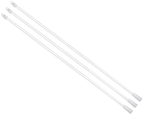 sourcing map 3Pcs 24 Blinds Wand Replacement, Acrylic Blinds Tilt Wand with Hook and Grip, Vertical Blind Rod Stick for Window Curtain Opener Accessory, Clear
