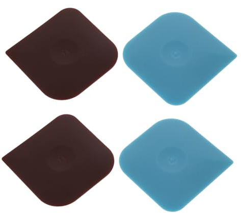 Yardenfun 4pezzi Raschietto per Pentole in Ghisa e Piatti Utensili da in Nylon Raschietto per Pulizia delle Pentole Strumento per Padelle in Ghisa e Altre Superfici da Impugnatura Ergonomica