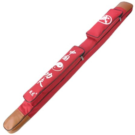 Kinesiskt kung fu svärd Kampsportssvärdsväska Flerfärgad Flera Lager(Red,Single layer)