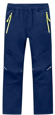 MEILONGER Pantalon pour garçon et fille - Pantalon de neige, de ski, de randonnée - Imperméable, Softshell, Outdoor, Coupe-vent, Chaud, Snowboard, Trekking, Hiver, 152