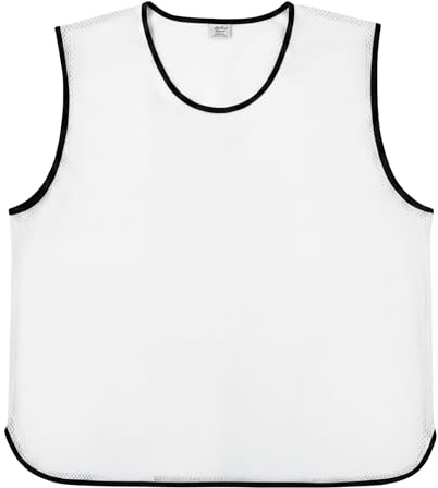 Sterling Sports® Trainings-Lätzchen, Sport-Lätzchen, Netzstoff, Fußball, Rugby, Sport-Lätzchen, Funktion, Party, Outdoor, 10 Stück, weiß, Youth ( Small, Medium & Large Mens )