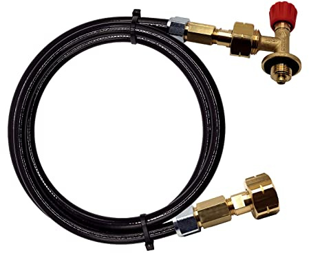 Pièces DN Autogas Campingaz 901,904,907 - Adaptateur pour bouteille de gaz butane/remplissage, ensemble de connecteurs avec tuyau de 8 mm (2 mètres)