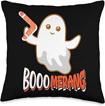 Boomerang Ghost Boomerang Player Boomerang Thrower Sports Throw Pillow