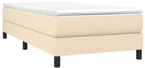 vidaXL Boxspringbettgestell Creme 80x200 cm Stoff
