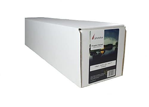 Photolux FineArt Velvet 270 gsm Matt Fotopapier in Premiumqualität 44 Zoll (1,118x15m) Rolle