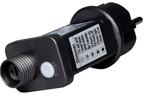 Konstsmide E-Transformator, schwarz, inkl. Dimmer und Timer, 30V, Außen (IP44), 15W - 5156-000