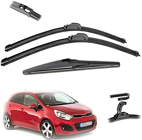 Auto Tergicristallo Auto Anteriore Posteriore Spazzole Tergicristallo Spazzole Cutter Accessori 26 16 11 , per Kia, per Rio MK3 Hatchback 2011 2012 2013 2014 2015 2016 2017