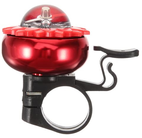 BESPORTBLE Bell Compact Bike Accessories per Adulti Campanello Multifunzionale - Funzione Anti-smarrimento Rosso