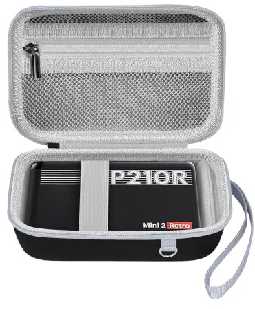 Leayjeen Portable Photo Printer Case for Kodak Mini 2 Retro 4PASS Photo Printer with Hand Strap and Shoulder Strap (Case Only) Black