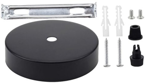 ASAKKURA Rundes Deckenbaldachin-kit Aus Schwarz Diy Kronleuchter Pendelleuchte Abdeckplatte Einfache Montage Für Wohnzimmer Flur Küche Vielseitige Beleuchtungszubehör