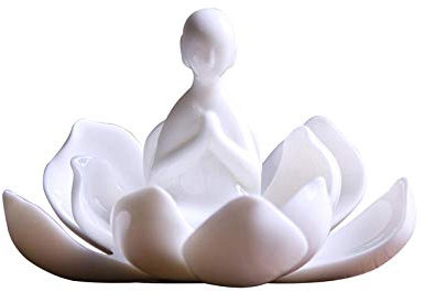 Skulpturen, kreative dekorative Keramik, Keramikstatue, Freundschaftsornamente, Figur Zen, bedeutungslose Buddha-Figur, kleine Ornamente, weißes Porzellan, kleiner Mönch, Kunsthandwerk, keine Phase, X