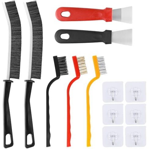 Lot de 13 brosses de nettoyage multifonction Cuisine, salle de bain, toilettes, fente de porte et fenêtre