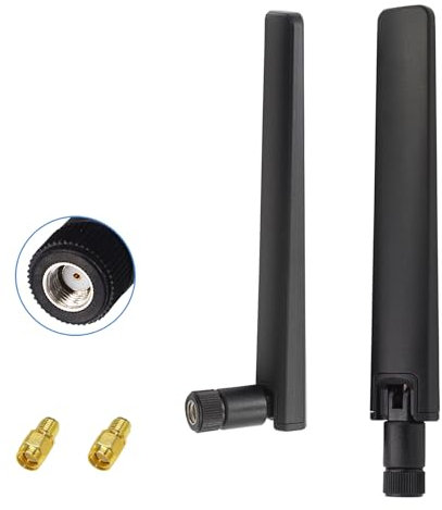 WiFi 6E Antenna Dual Band 2.4GHz 5GHz 5.8GHz 12dBi MIMO RP-SMA Connector for WiFi WLAN Router Wireless Network Card USB Adapter Security IP Camera Video Surveillance Monitor Bluetooth Antenna