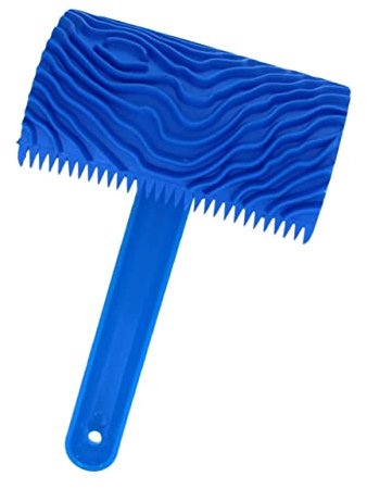 DIYEAH Holzmaserung Werkzeug Maserierwerkzeug Gummi Farbroller Musterroller Farbmusterroller Für Wandkunst Malerei Diy Dekoration Blau
