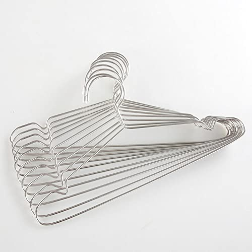 10er Set Kleiderbügel Edelstahl Metall Draht Kleiderbügel für Hemden Mäntel Kleider 40cm