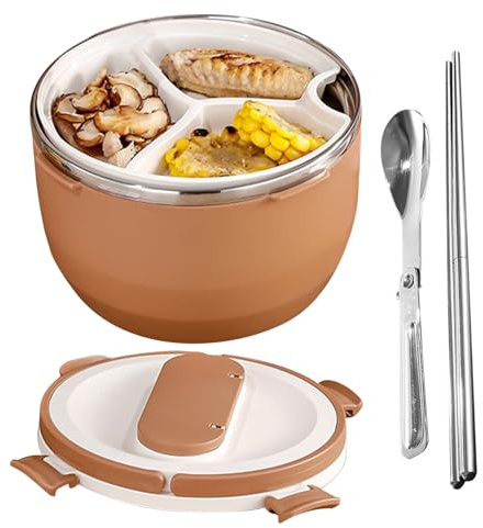 Buerfu Thermobehälter Für Essen, Thermoschüssel Mit Deckel Und Mit Besteck, Thermoskanne Essen Auslaufsicher, Thermo Lunch Box Für Suppen, Babybrei, Porridge