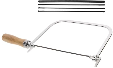 Operitacx Scie à Chantourner Manuelle avec Manche Outil de Menuiserie Robuste pour Bricolage et Élagage Lame de Rechange Incluse