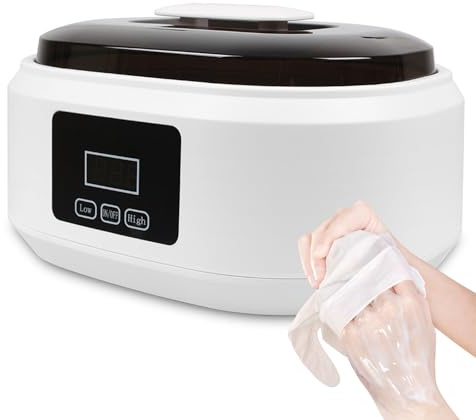 Machine à cire de paraffine 200 W pour mains et pieds, température réglable, capacité de 3500 ml, bain de paraffine à fusion rapide pour une peau lisse à la maison