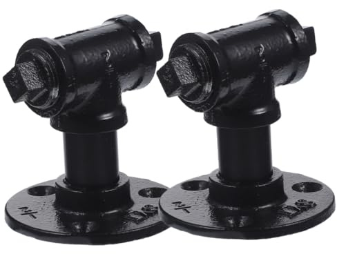 GALPADA 2pcs Industrial Vintage Water Pipe Cabinet Door Handles, Iron Metal Furniture Handles for Wardrobes and Drawers, Rustic Household Cabinet Knobs
