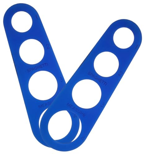 ULTECHNOVO Lot de 2 Règles à Pâtes en Acier Inoxydable à 4 Trous, Doseur de Spaghettis Rapide et Précis, Ustensile Cuisine Compact pour Mesure des Portions de Pâtes, Outil Pratique