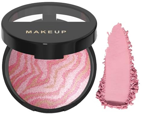 Baked Blush - Lightweight Powder Blush with Natural Finish, Soft Blusher for Daily Makeup, Lightweight Natural Finish, Cheek Colour for Older Women