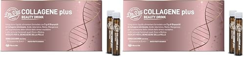 Dr. Viti Milano 1933 - Collagene Beauty Drink Plus, Integratore con Collagene e Acido Ialuronico, Per Idratare e Ricompattare la Pelle, 10 Flaconcini da 25 ml (Confezione da 2)