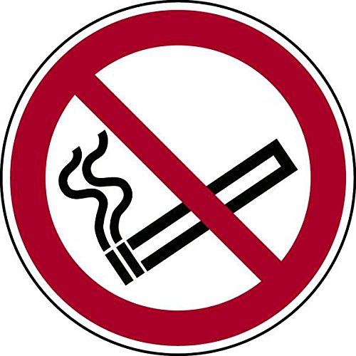 Schild Rauchen verboten DIN EN ISO 7010-P002 - 200x0.45 mm Aluminium geprägt