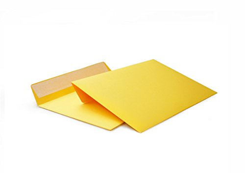 hochwertige Briefumschläge C6 114x162 mm (gelb) 120 g/m² ohne Fenster haftklebend (504A)(500)