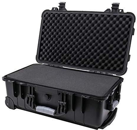 HMF ODK400 Outdoor-Trolley, Fotokoffer mit Rasterschaumstoff | 56 x 34,5 x 23 cm