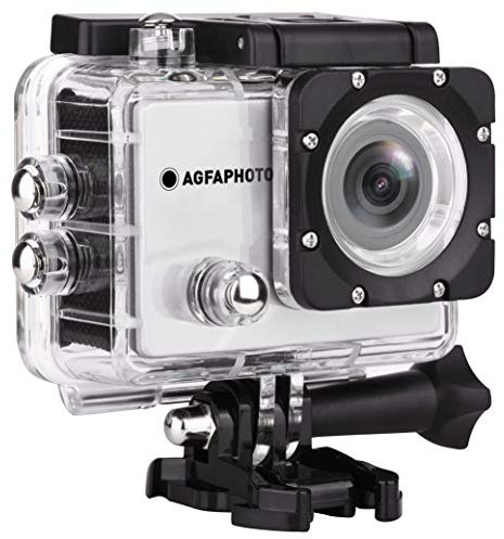 AgfaPhoto Realimove AC5000 – Caméra d'action Numérique étanche 30m (True 720P, Ecran LCD 2.0'', Batterie Lithium, 12 Accessoires Inclus, WiFi) Gris