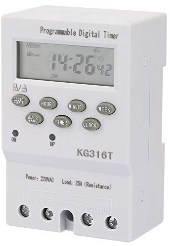 VOBOR Timer Switch, Automatic Digital Timer Switch, 16 Groups, 1min - 168h, <1s Error, AC220V, 25A