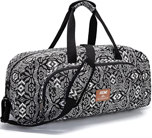 AROME Yogamatten-Tasche für Damen und Herren, große Canvas-Yoga-Tasche für 0,6 cm, 1/3 Zoll, 2/5 Zoll, 1/2 Zoll, extra Dicke Übung, Yogamatte, Sporttasche, Tragetasche, Tragetasche mit Nasstasche,