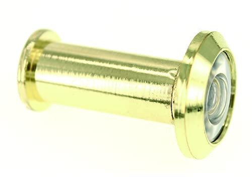 ZhongWang Hardware HD Lens 180 Degree Bright Brass Door viewer Peephole for 1-1/2 to 2-1/4 Doors
