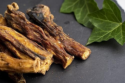 GIOSNAX Ochsenschwanz getrocknet für Hunde, Leckerli aus 100% Rind, Hunde Snack, Hundeknochen als Einzelfuttermittel 500g