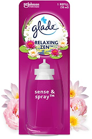 Glade Sense et Spray - Recambio para difusor con detección de movimiento – con aceites esenciales – hasta 2 meses de fragancia – Relaxing Zen – 1 recambio
