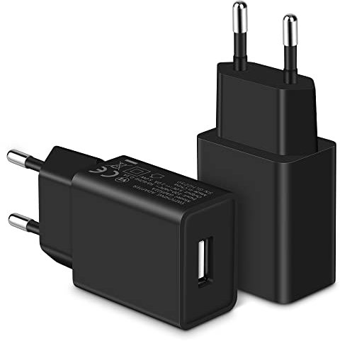 MatauMahi 5V1A USB Ladegerät (Schwarz, 2er-Pack), 5W Netzteil, Stecker, Adapter für Handys, Tablets, Powerbanks, Bluetooth-Kopfhörer, Smartbands und Andere Geräte Mit USB-Schnittstelle