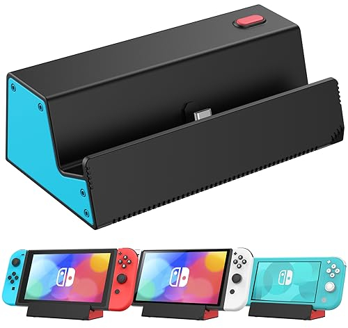 HEIYING Switch Ladestation für Nintendo Switch 2 /OLED/Lite, Ladestation mit Standard USB-C Anschluss für Einfaches Aufladen der Konsole