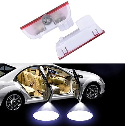 Duleutgnu 2 Stück Autotür Logo Einstiegsbeleuchtung LED Türbeleuchtung Wasserdicht KFZ Willkommen Projektor Unterbodenbeleuchtung Seitentürlicht Emblem