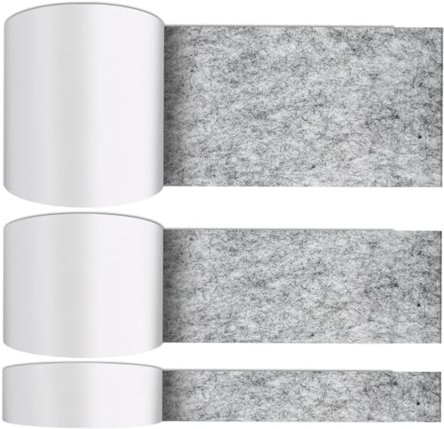 LFBEST Feltro Autoadesivo,3 Rotoli Feltrini per Mobili (100 cm x 10 cm+ 100 cm x 5 cm +100 cm x 2 cm)Tagliare Qualsiasi Forma,per Mobili Piedini Spessore Sedie,Mobili Pesanti Protezione del Pavimento