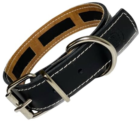 BUYWITHLOVE - Collar Perro Grande con Funda para Antiparasitario Perros, Collar Perro Mediano, Hecho a Mano con Cuero de Primera Calidad Que Protege el Antipulgas y Prolonga su Duración