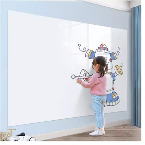 blais Große Whiteboard-Blätter Zum Aufkleben An die Wand, Whiteboard, Whiteboards für Wände, Flipchart-Papier, Elektrostatische Whiteboard-Tapete, für die Home School (Color : White, Size : 0.9x5m)