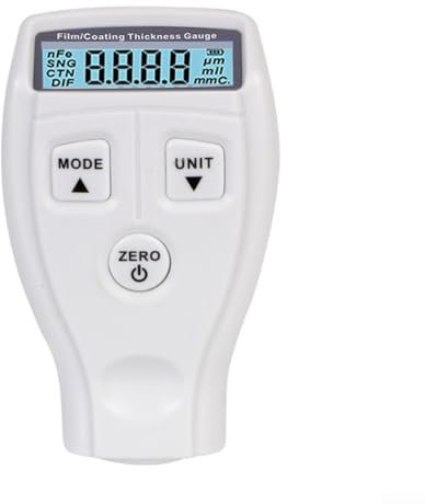 Auto Handheld Paint Coating Dickenmessgerät, Autolack Dicke Tester, Tragbare Digital Auto Film Beschichtung Dicke Gauge Meter (Weiß)