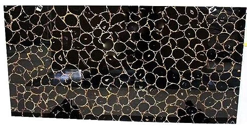 45,7 x 45,7 cm quadratische Form schwarzer Achat Couchtisch Tischplatte Epoxy Küche Ecktisch von Indian Vintage Art and Crafts