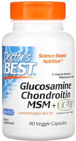 Doctor's Best - Glucosamine Chondroitin MSM + UC-II | Unterstützung für die Gelenkgesundheit - 90 vegane Kapseln