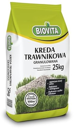 BIOVITA Granulierte Rasenkalk – Effektiver Kalkdünger für einen Gesunden, Dichten & Saftigen Rasen – Einfache Anwendung & Nachhaltige Wirkung (25 KG)